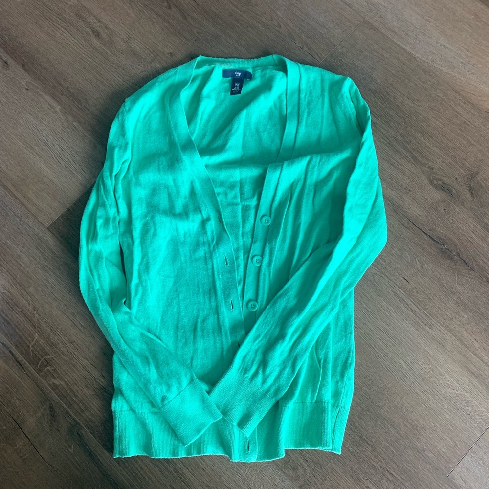 GAP Vibrant Green Cardigan